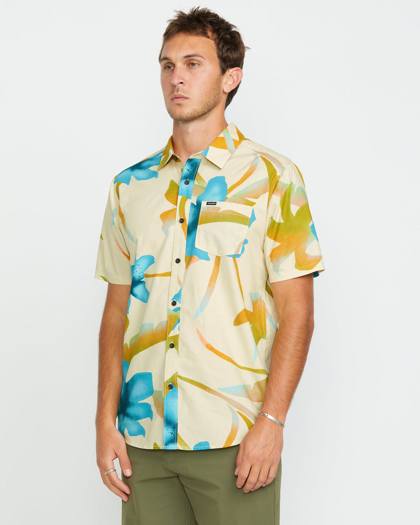 Camisa Tracers Floral - LIGHT BEIGE