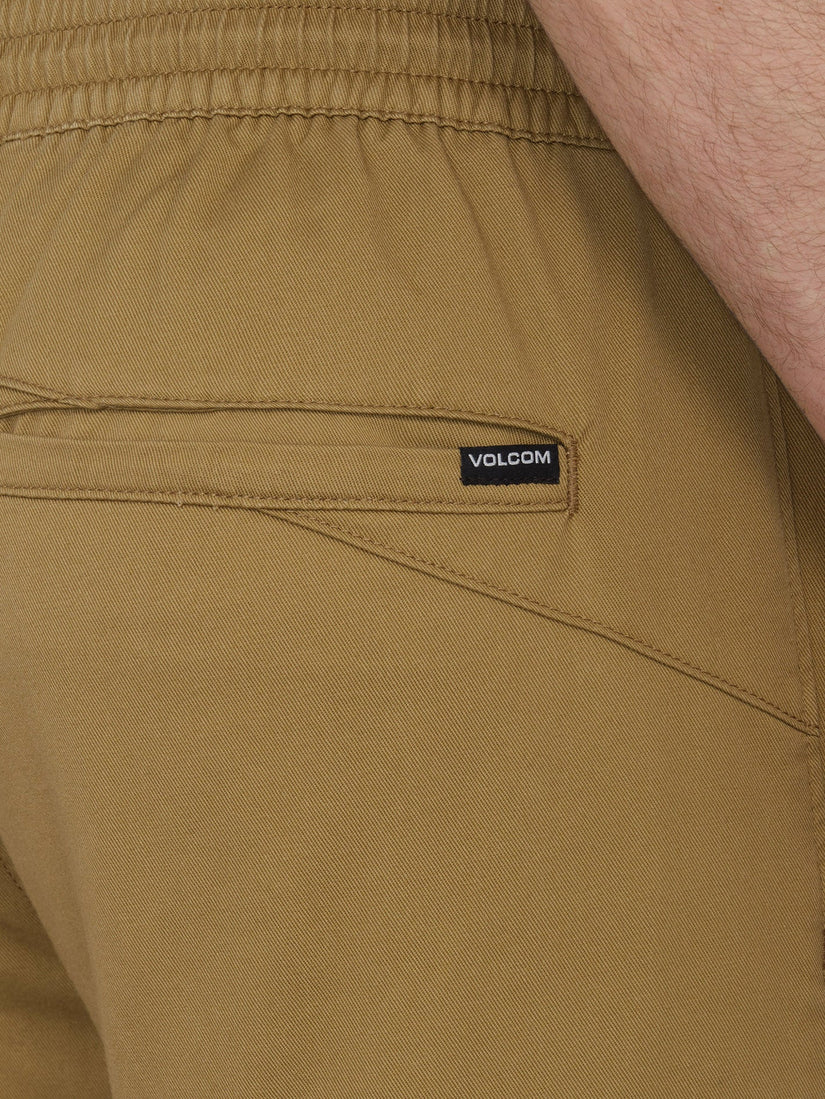 Pantalón con Cintura Elástica Frickin Slim - Dark Khaki