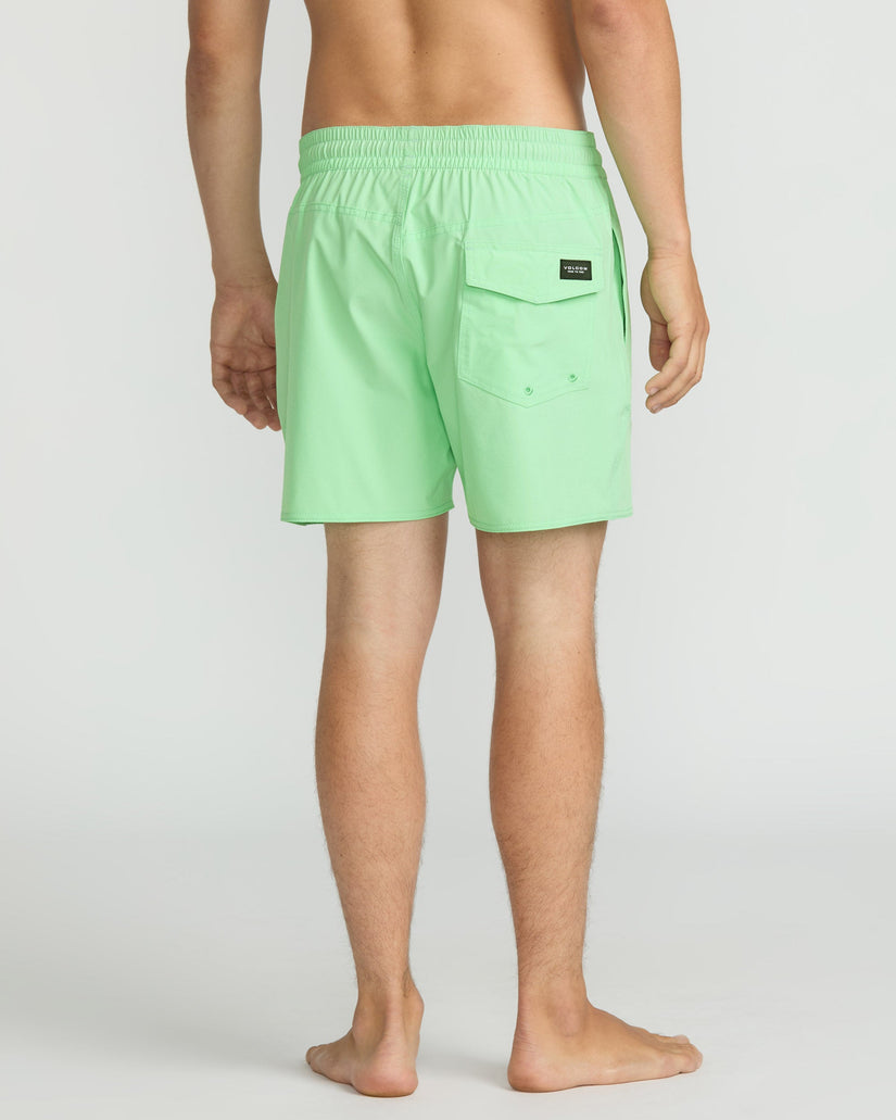 Lido Solid Trunk 16" Boardshort - Jade Cream
