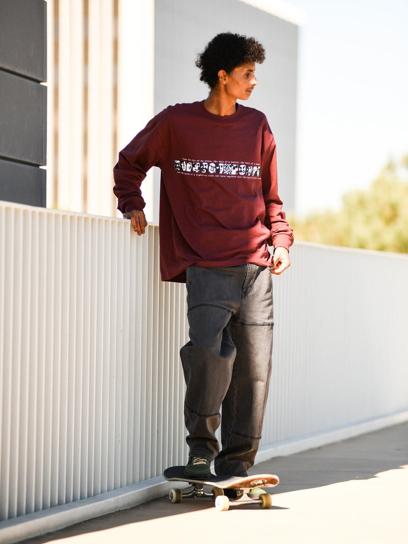 Camiseta Skate Vitals Remy - Merlot