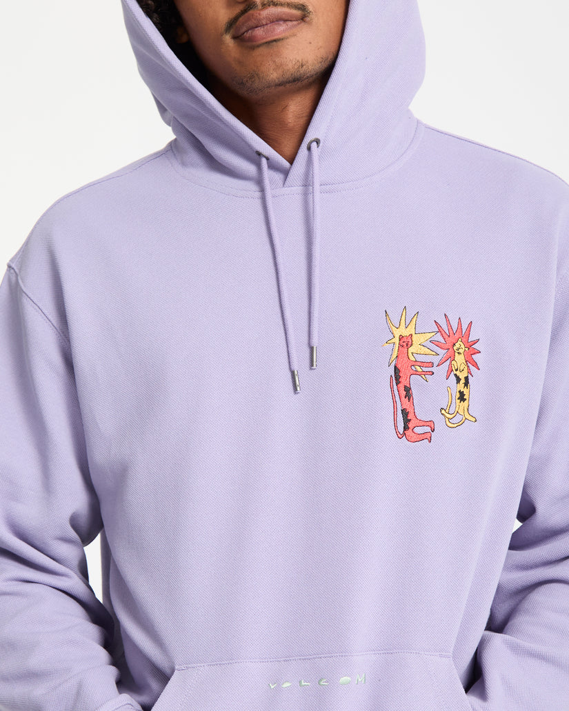 Longo Cats Hoodie - Purple Ash