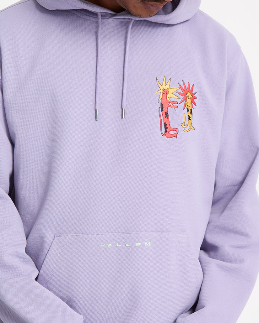 Longo Cats Hoodie - Purple Ash