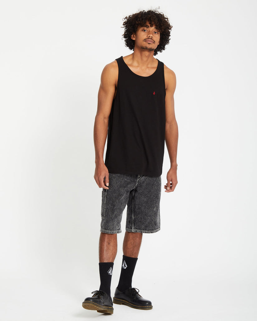 Camiseta sin mangas Stone Blanks - BLACK