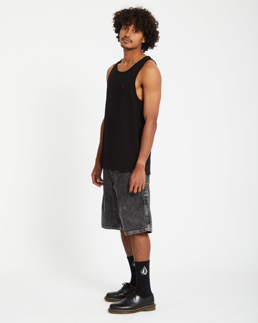 Camiseta sin mangas Stone Blanks - BLACK