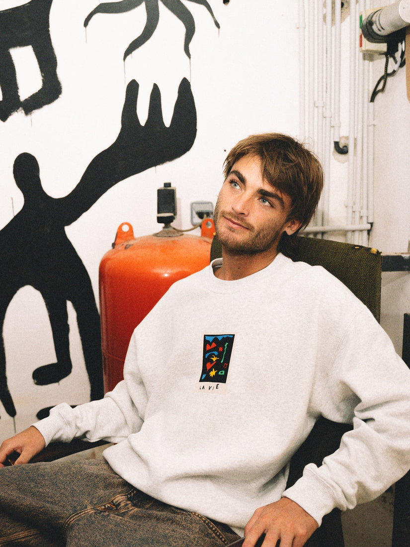 Sudadera Arthur Longo - BONE HEATHER