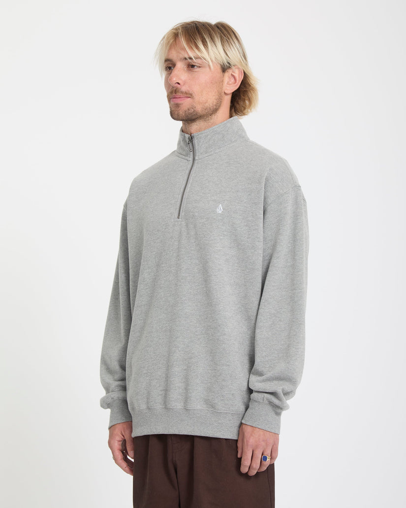 Single Stone Quarter Zip Sweatshirt - Heather Grey