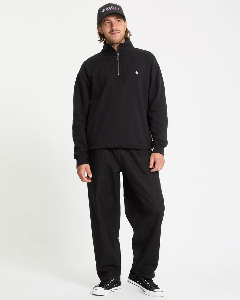 Single Stone Zip Sweatshirt - Black