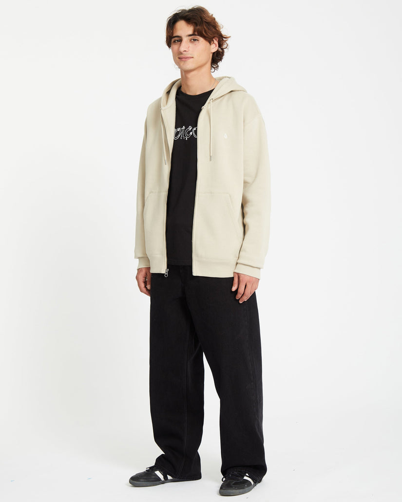 Sudadera con capucha y cremallera Single Stone - LIGHT KHAKI