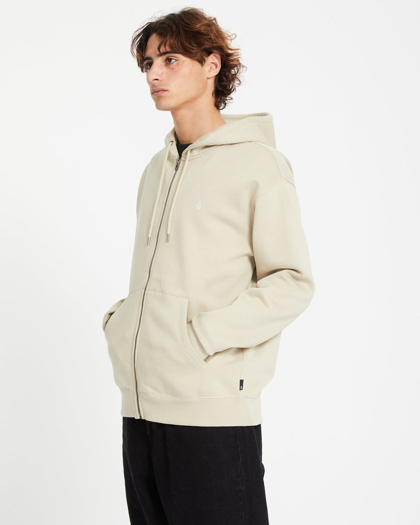Sudadera con capucha y cremallera Single Stone - LIGHT KHAKI