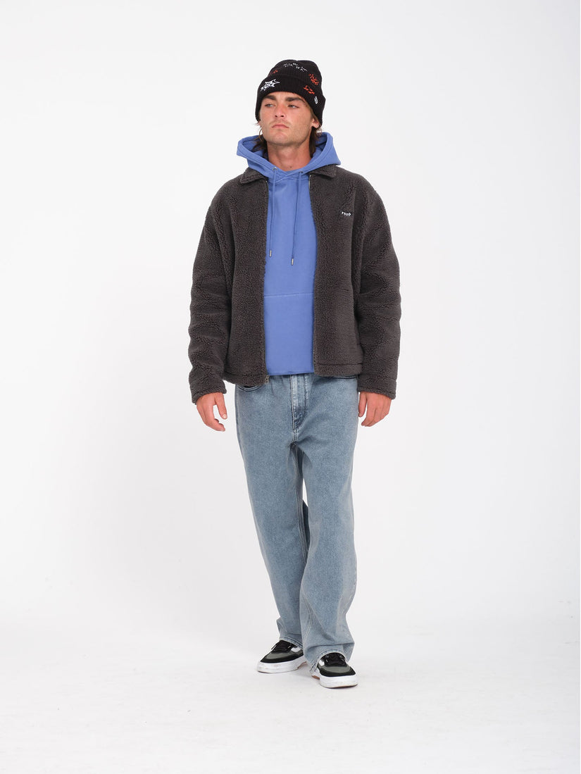Sudadera Edwart II Zip Sherpa - Asphalt Black