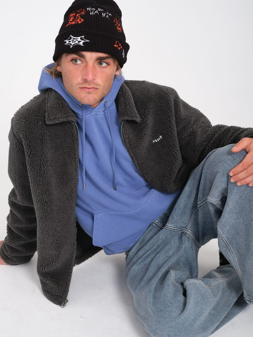 Sudadera Edwart II Zip Sherpa - Asphalt Black