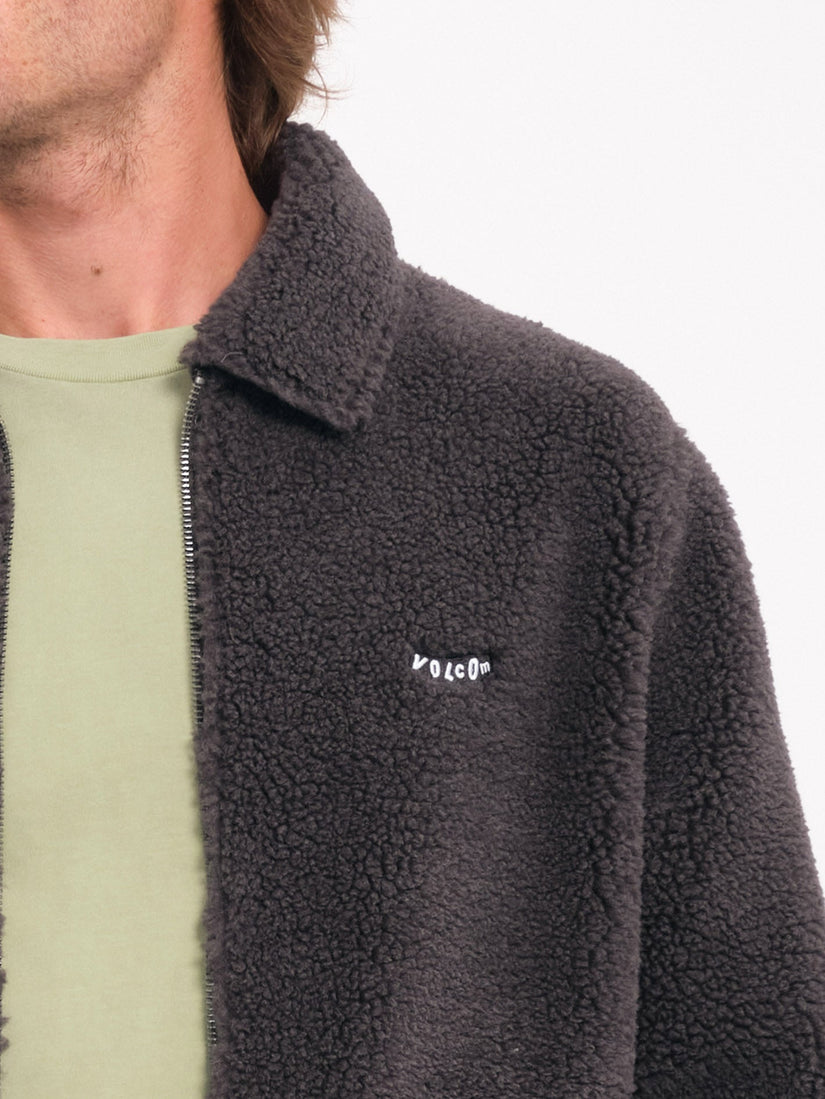 Sudadera Edwart II Zip Sherpa - Asphalt Black