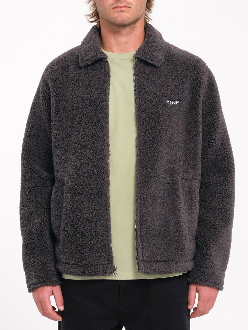Sudadera Edwart II Zip Sherpa - Asphalt Black