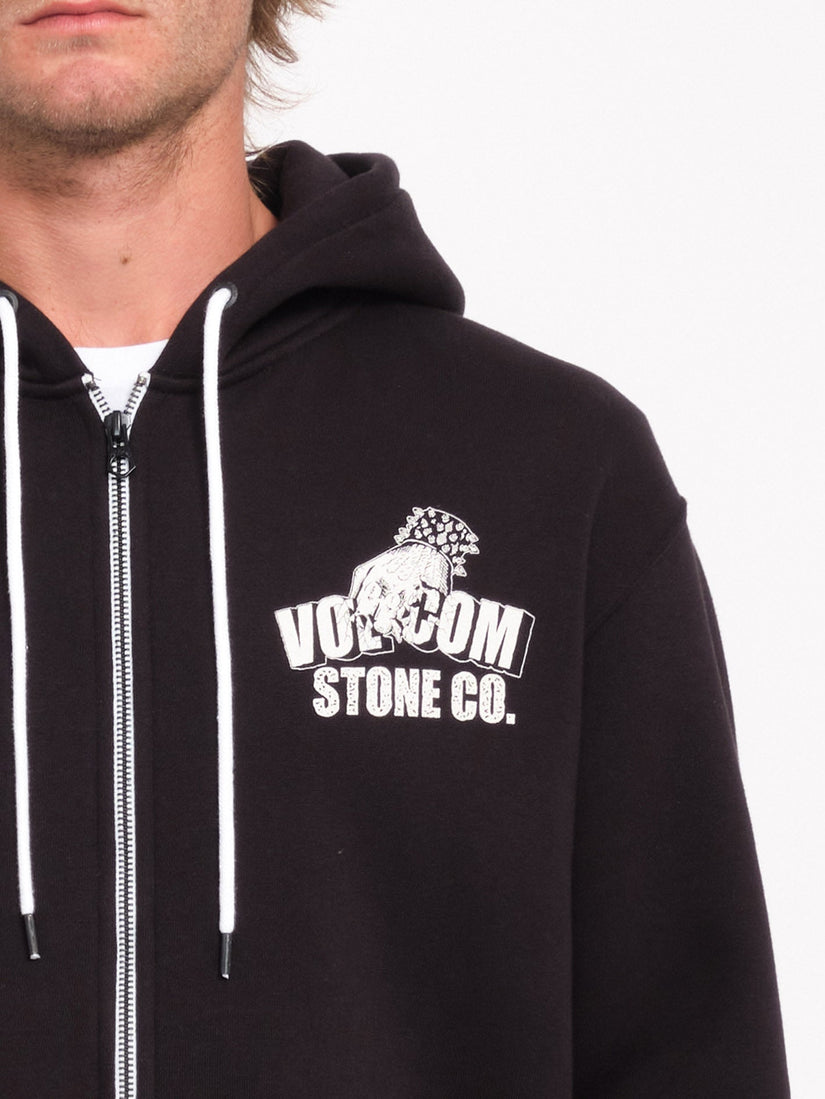 Sudadera con Capucha Watanite Zip - Black