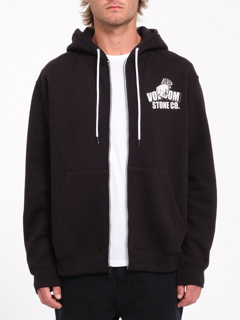 Sudadera con Capucha Watanite Zip - Black