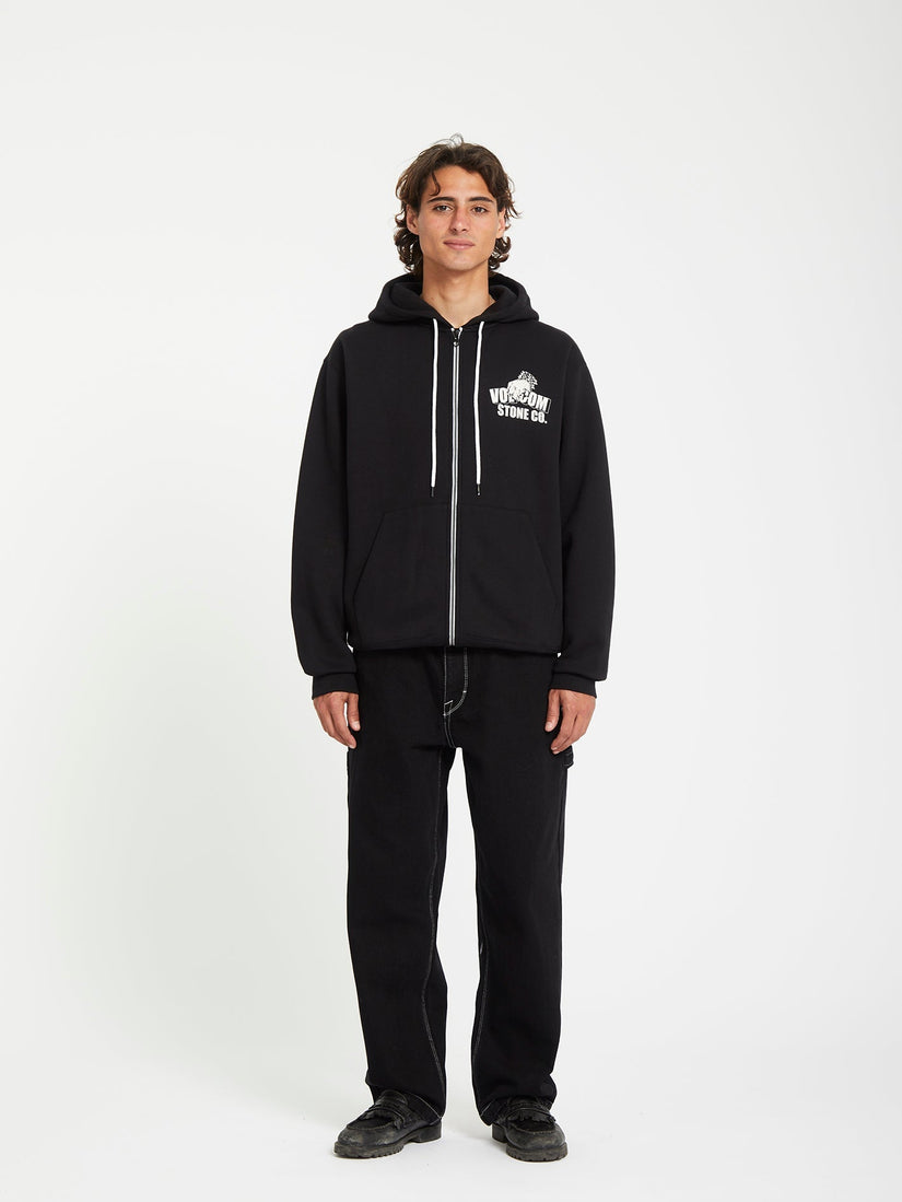 Sudadera con Capucha Watanite Zip - Black