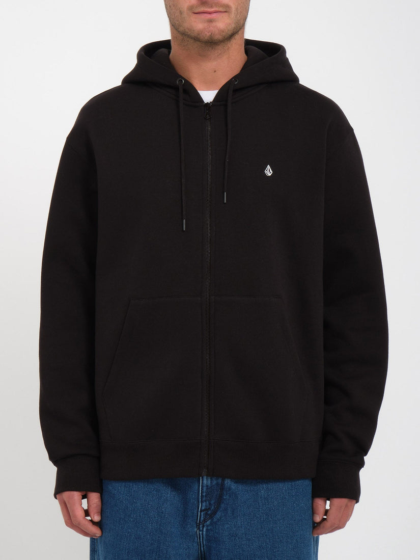 Sudadera con Capucha Single Stone Zip - Black