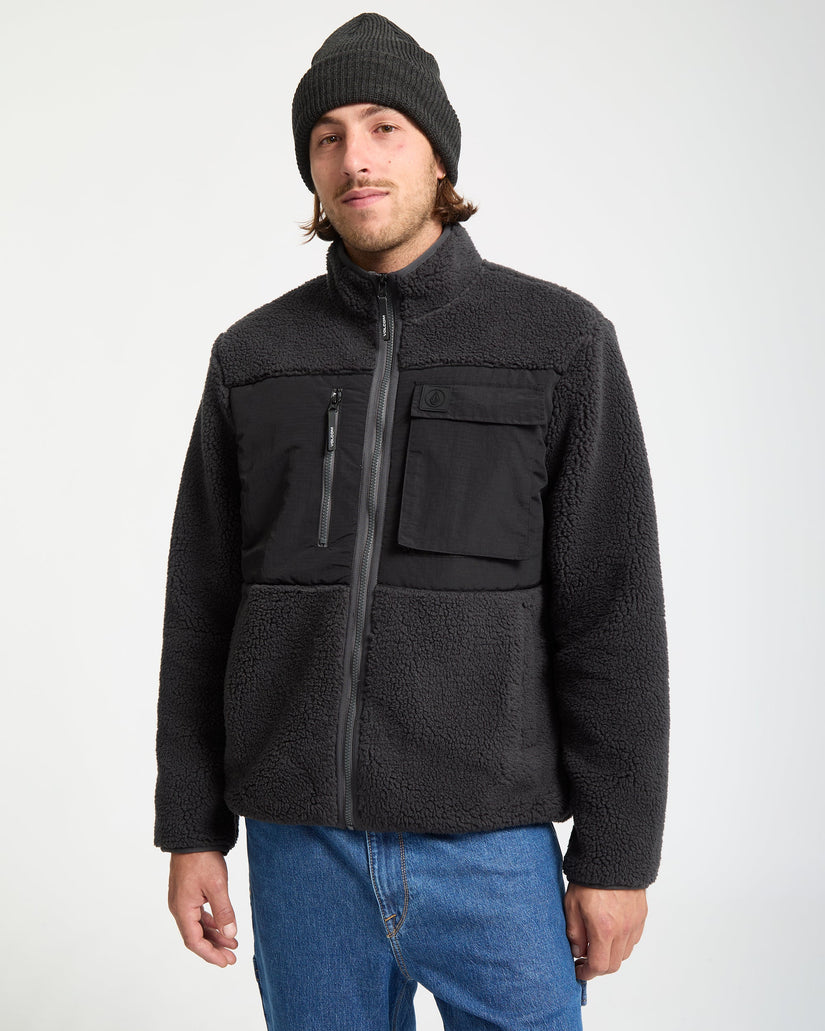 Storm Stone Zip Hoodie - Asphalt Black