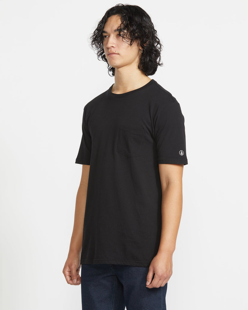 Camiseta Solid Pocket - BLACK