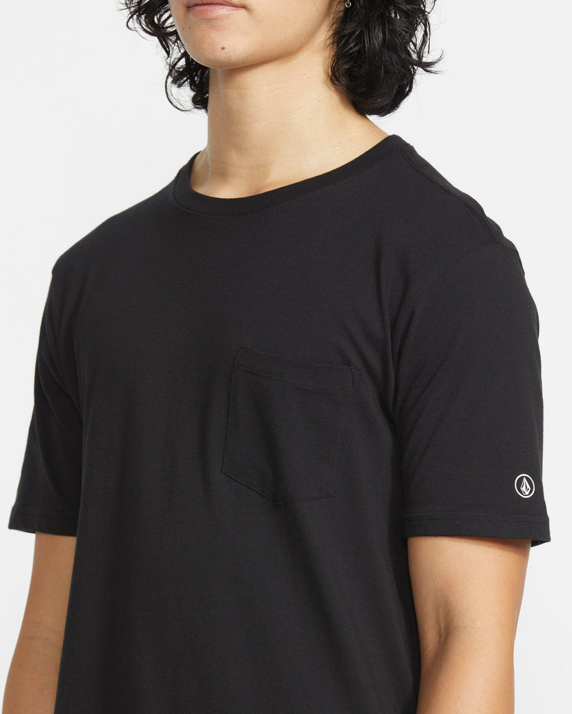 Camiseta Solid Pocket - BLACK