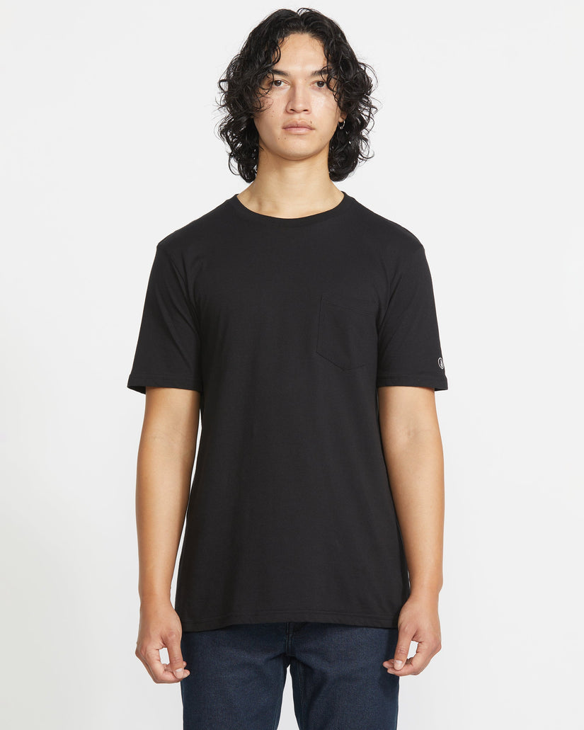 Camiseta Solid Pocket - BLACK