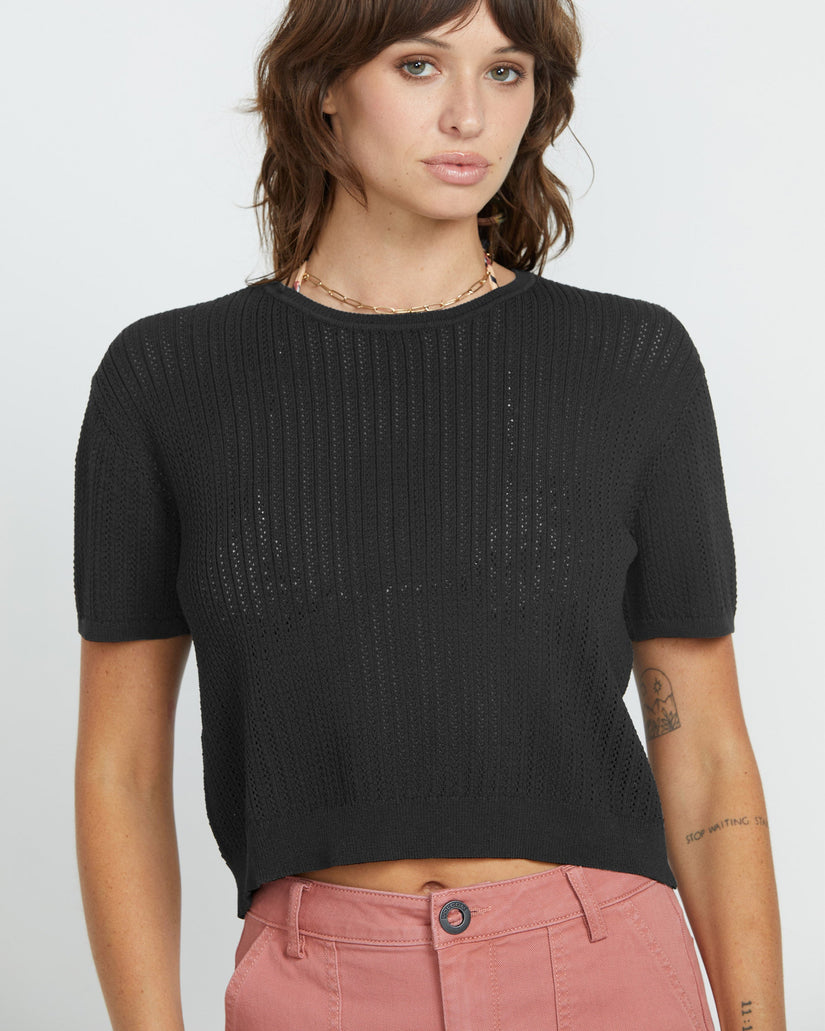Camiseta Meshy Beach - BLACK
