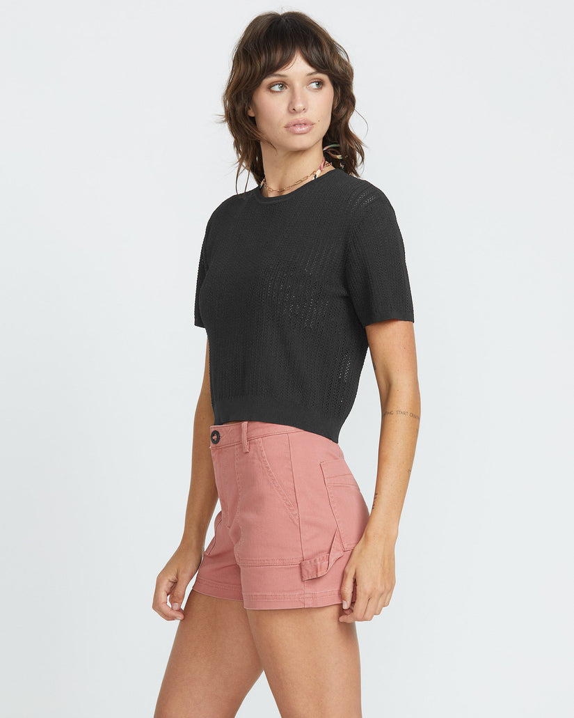 Camiseta Meshy Beach - BLACK