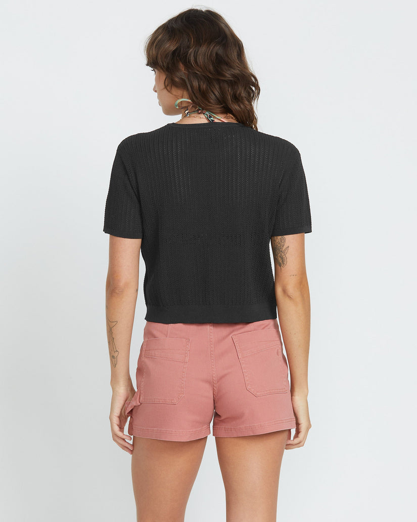 Camiseta Meshy Beach - BLACK