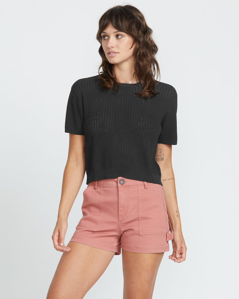 Camiseta Meshy Beach - BLACK