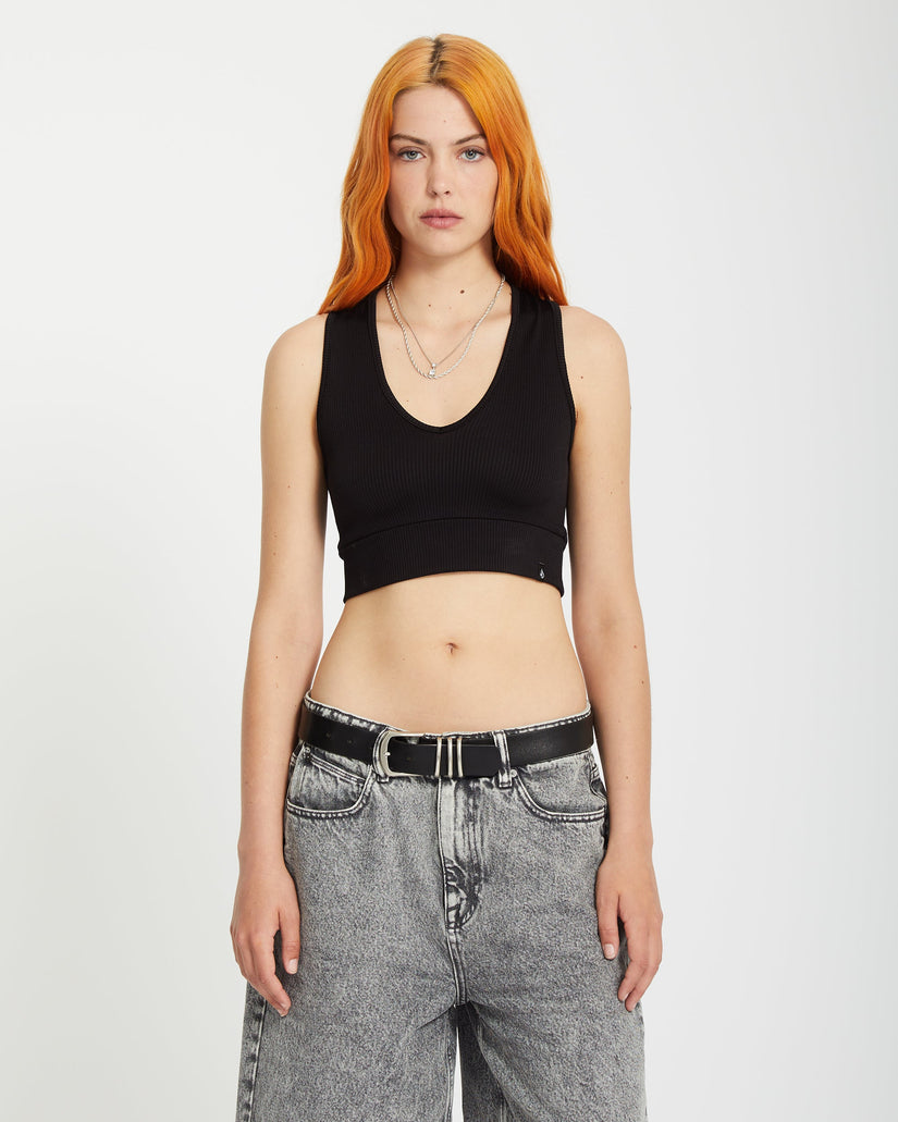 Top Gimmestank Rib - BLACK