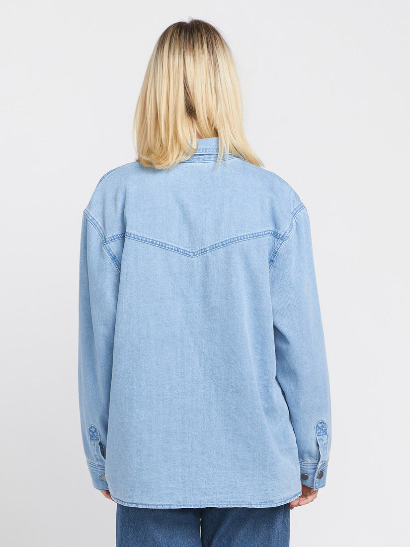 Chaqueta Chill Trap Shacket - China Blue