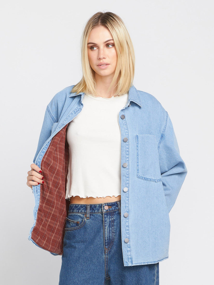 Chaqueta Chill Trap Shacket - China Blue