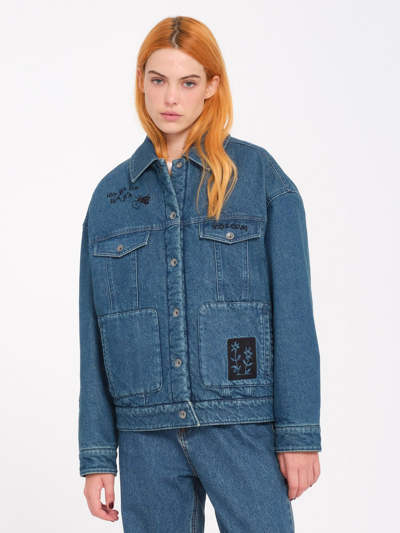 Chaqueta Keutchi Denim - Vintage Marbled Indigo
