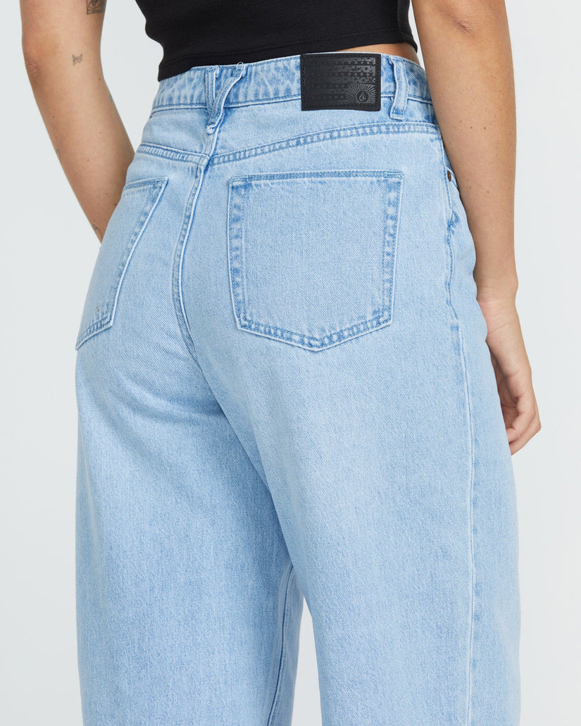 Stoned Boyfriend High rise Jeans - BLUE BIRD