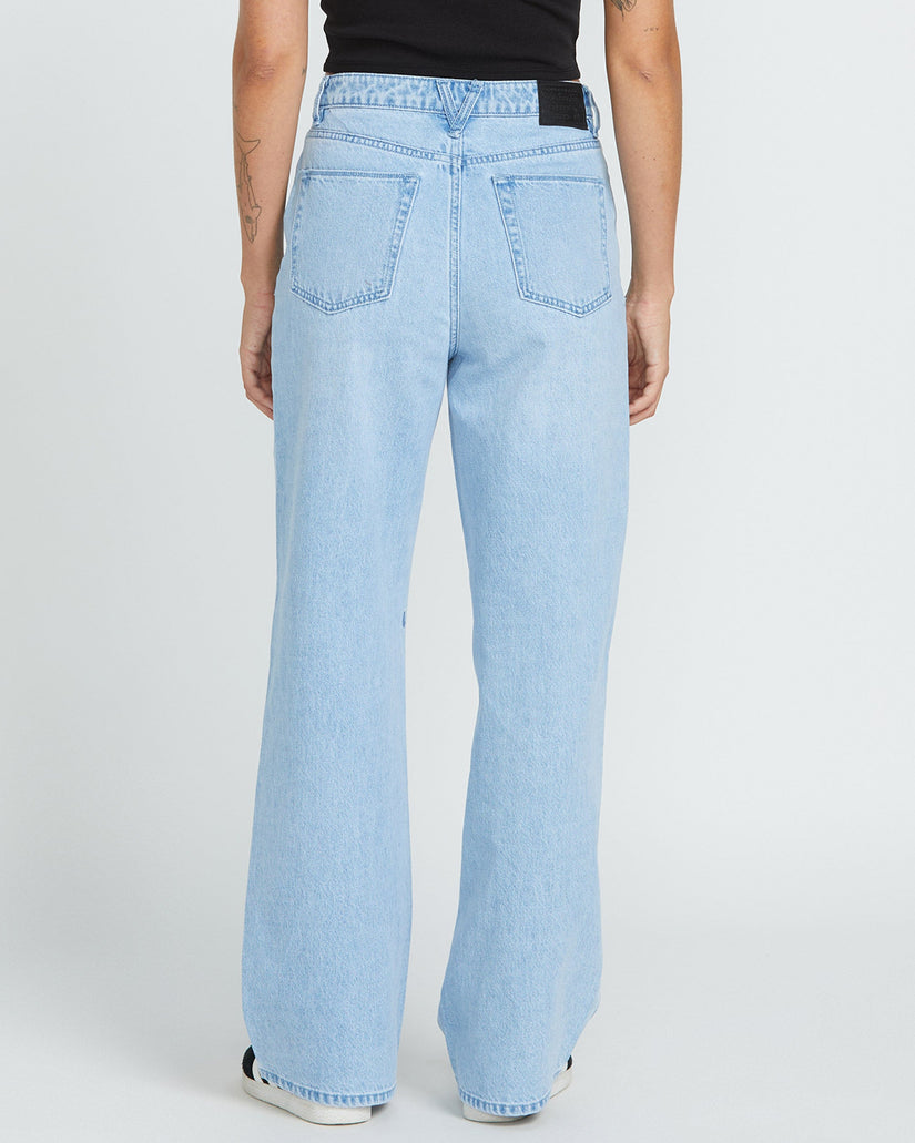 Stoned Boyfriend High rise Jeans - BLUE BIRD