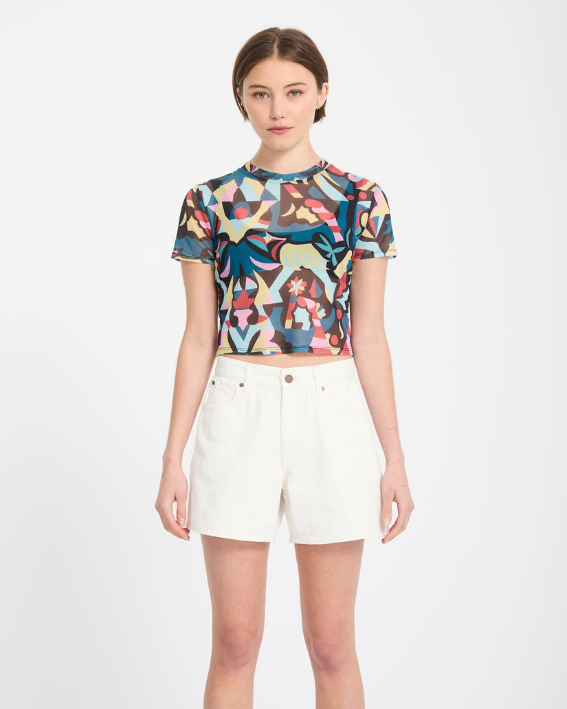 Stoned Boyfriend Short - Vintage White