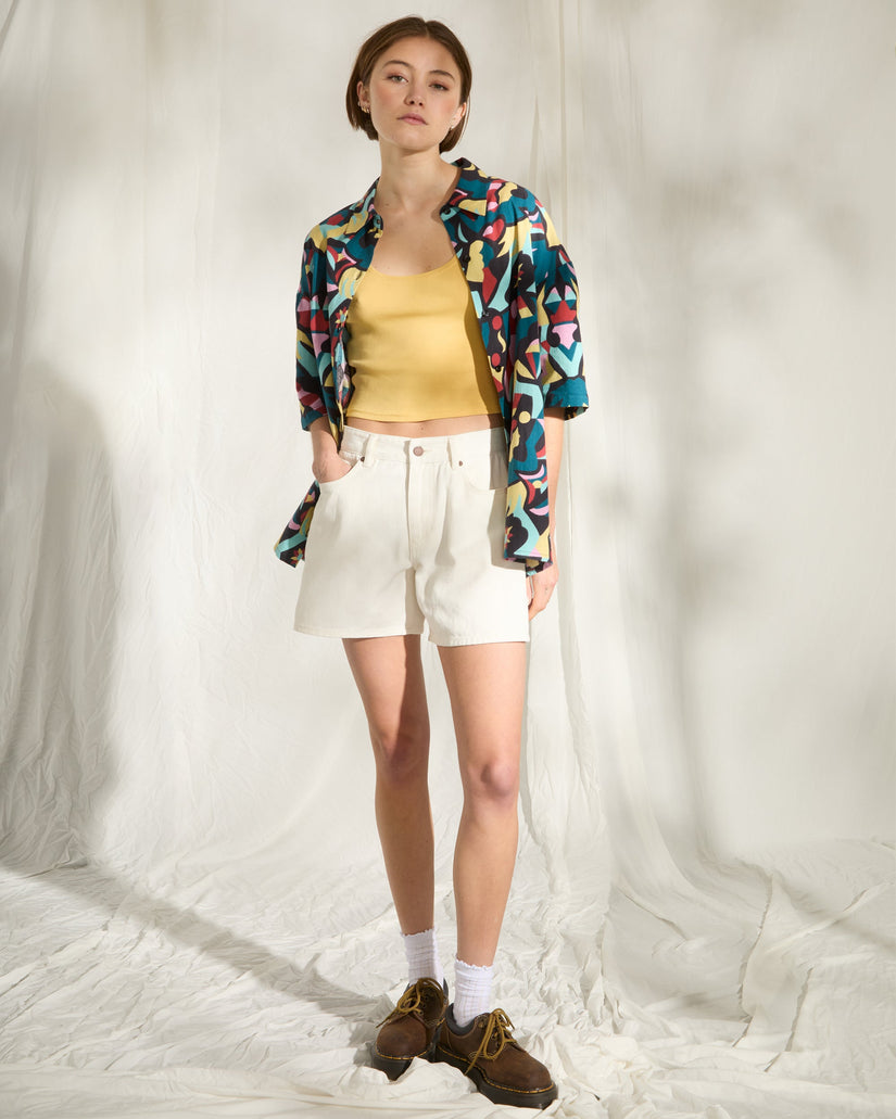 Stoned Boyfriend Short - Vintage White