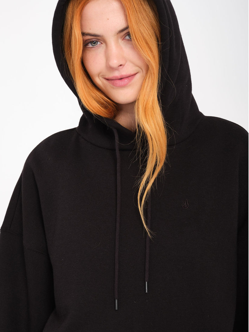 Sudadera con Capucha Stone Heart Up - Black