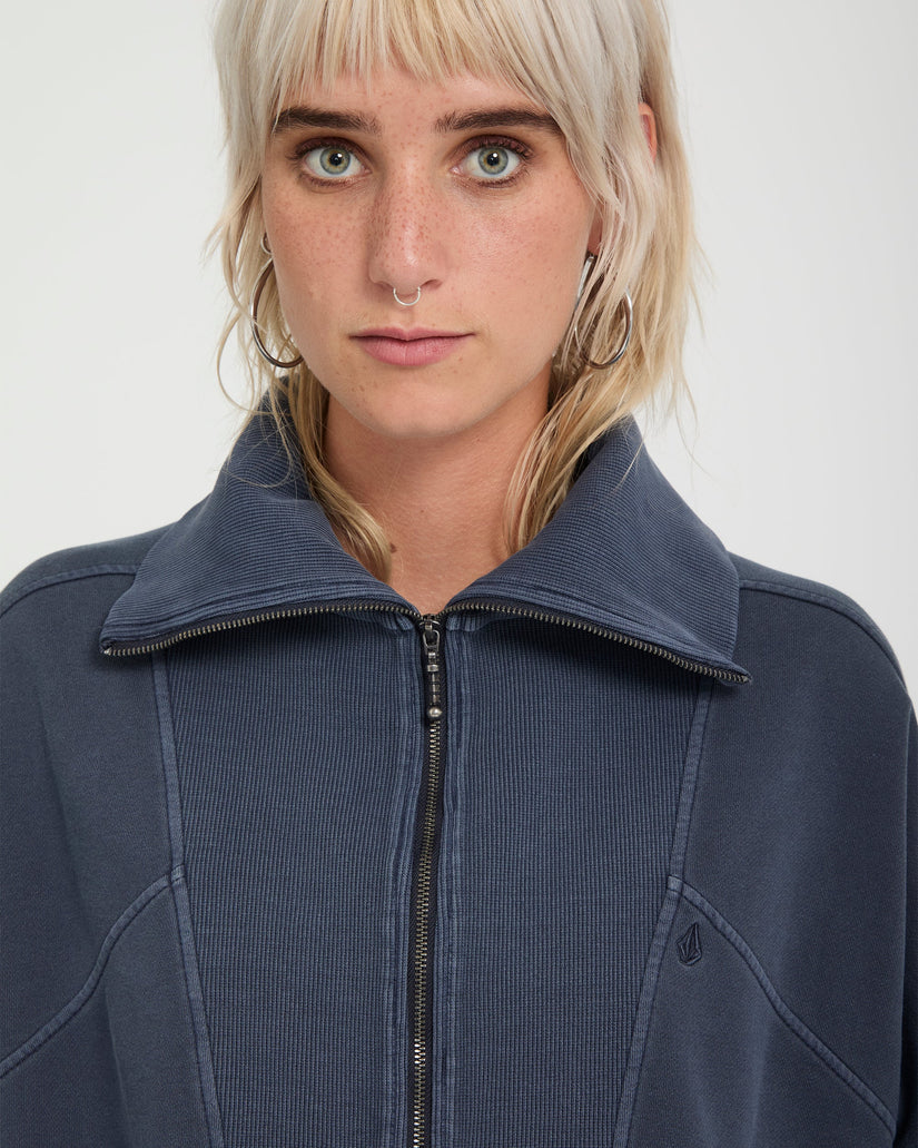 Reetrocity Quarter Zip Sweatshirt - Storm Blue