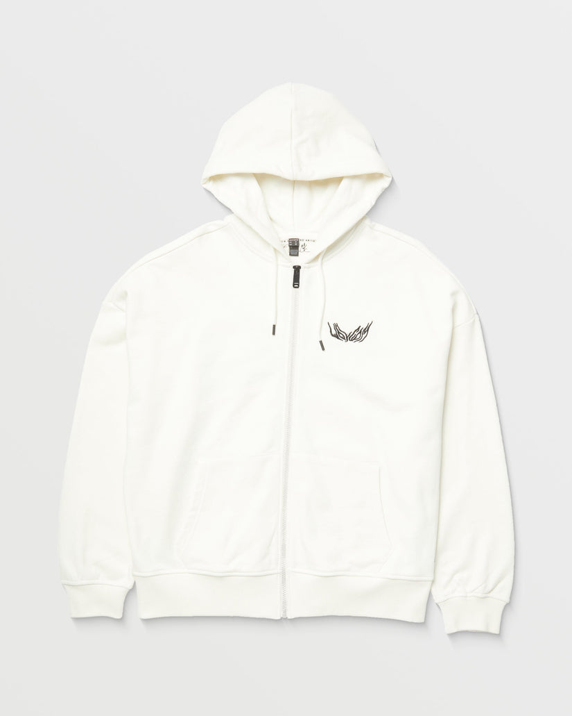 Alix Zip-up Hoodie - STAR WHITE