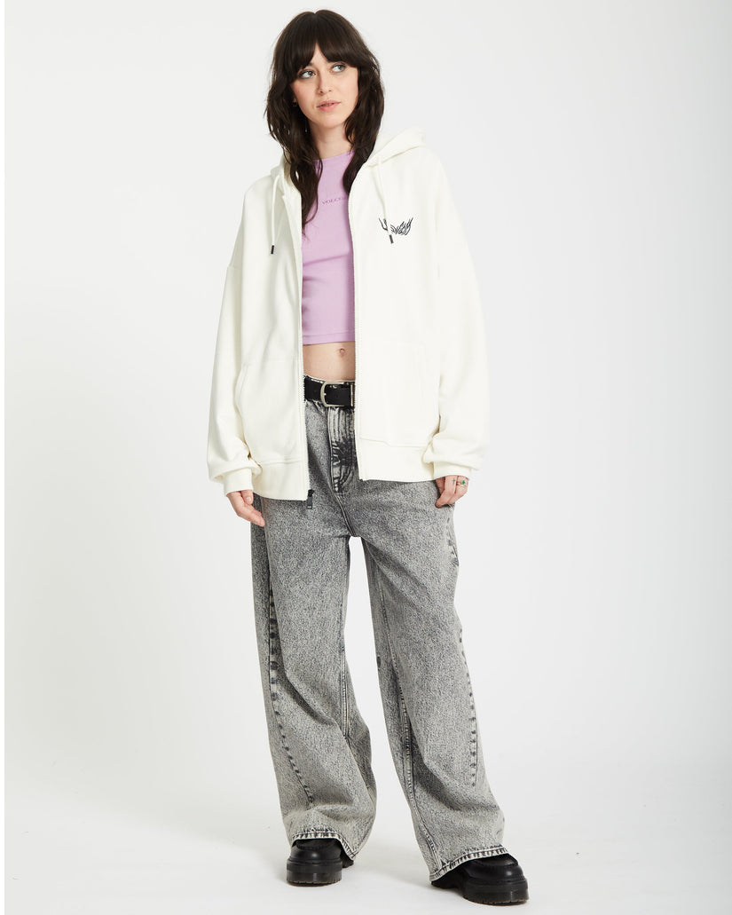 Alix Zip-up Hoodie - STAR WHITE