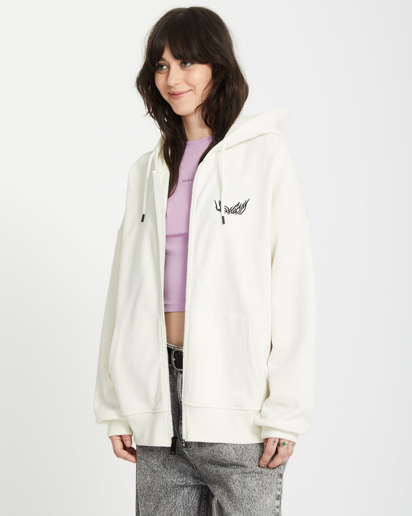 Alix Zip-up Hoodie - STAR WHITE