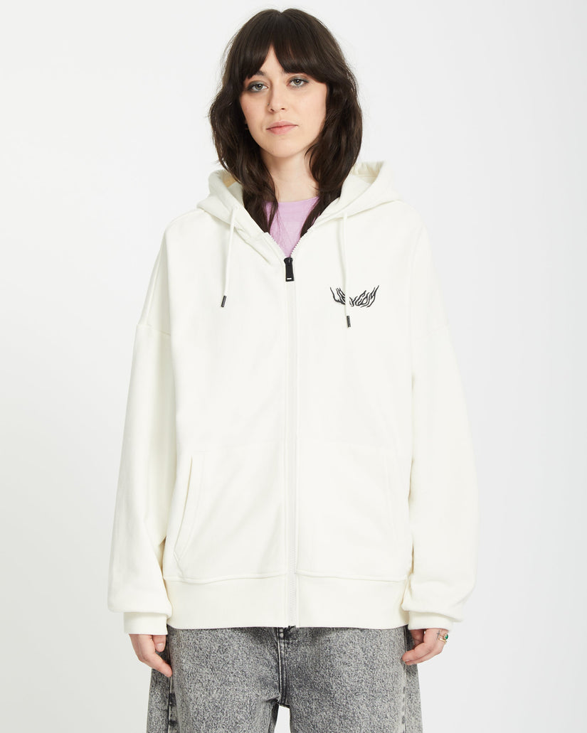 Alix Zip-up Hoodie - STAR WHITE
