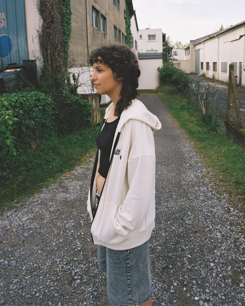 Alix Zip-up Hoodie - STAR WHITE