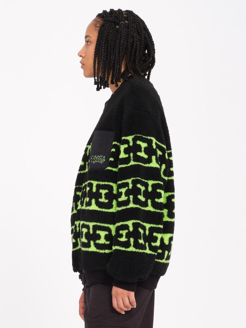 Sudadera Zephyr Sherpa Zip - Black