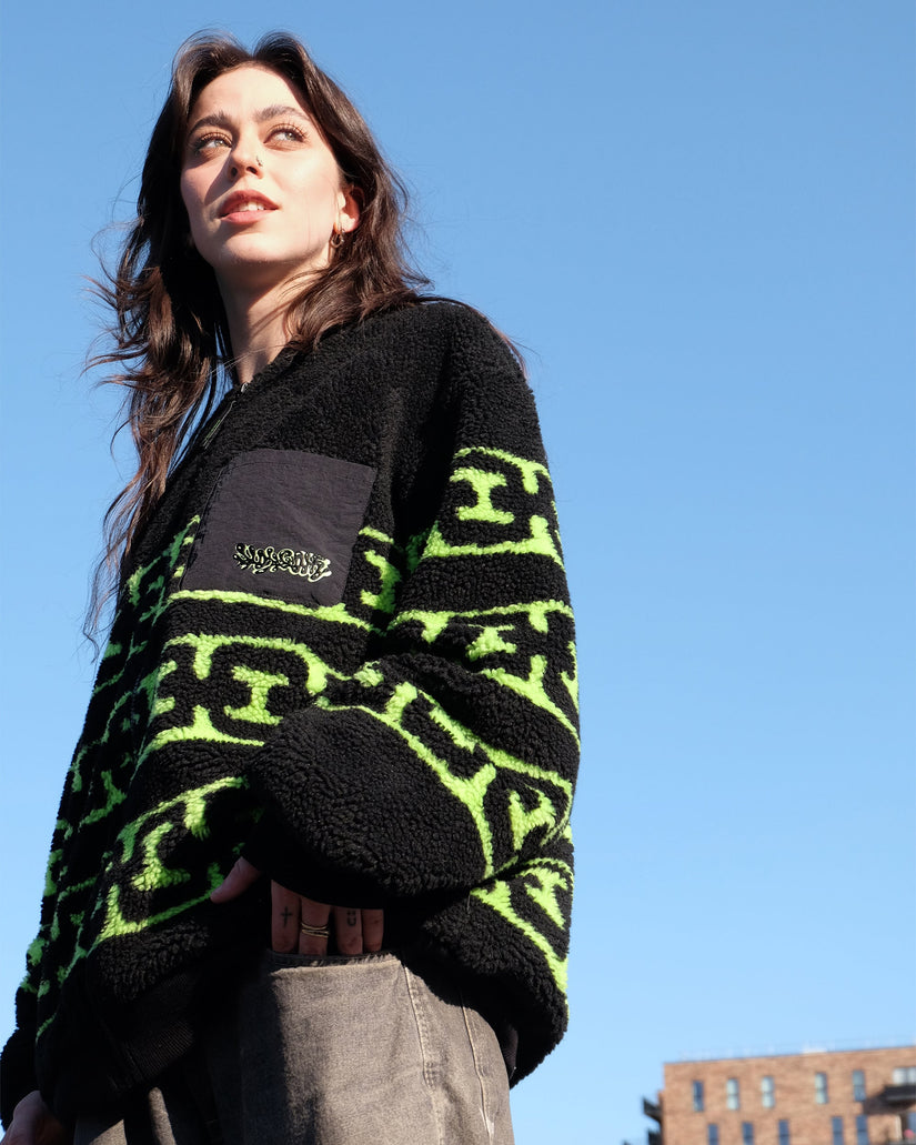 Sudadera Zephyr Sherpa Zip - Black