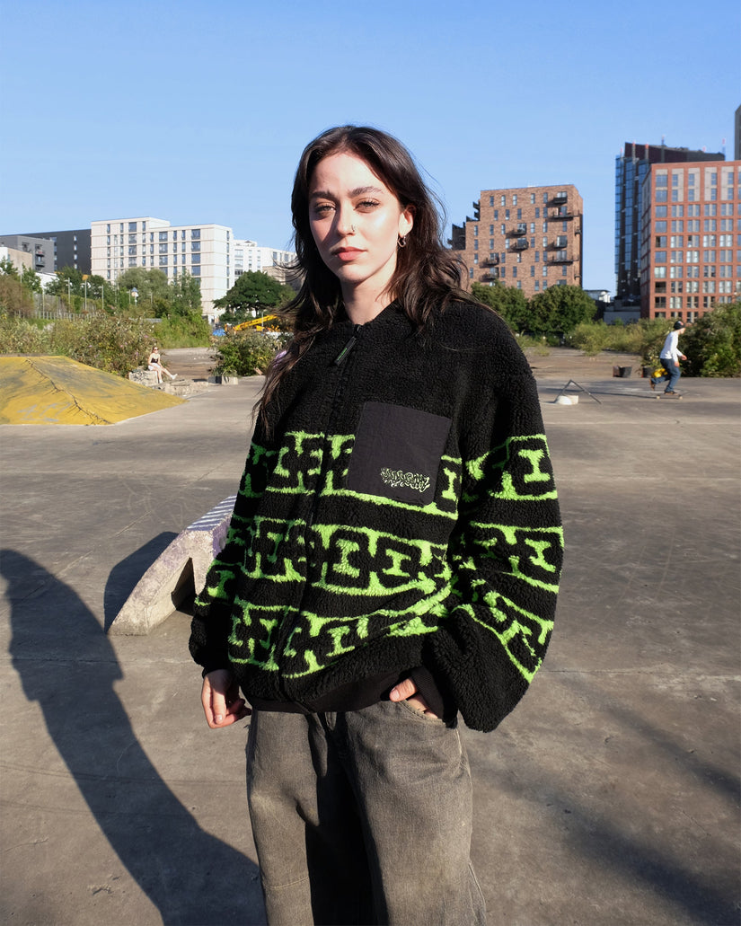 Sudadera Zephyr Sherpa Zip - Black