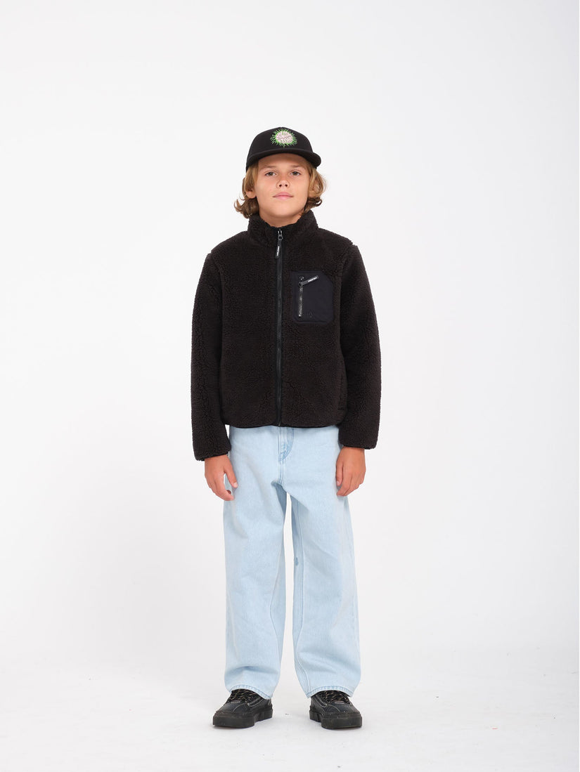 Sudadera Muzzer Fuzzar Zip - Black - (NIÑOS)