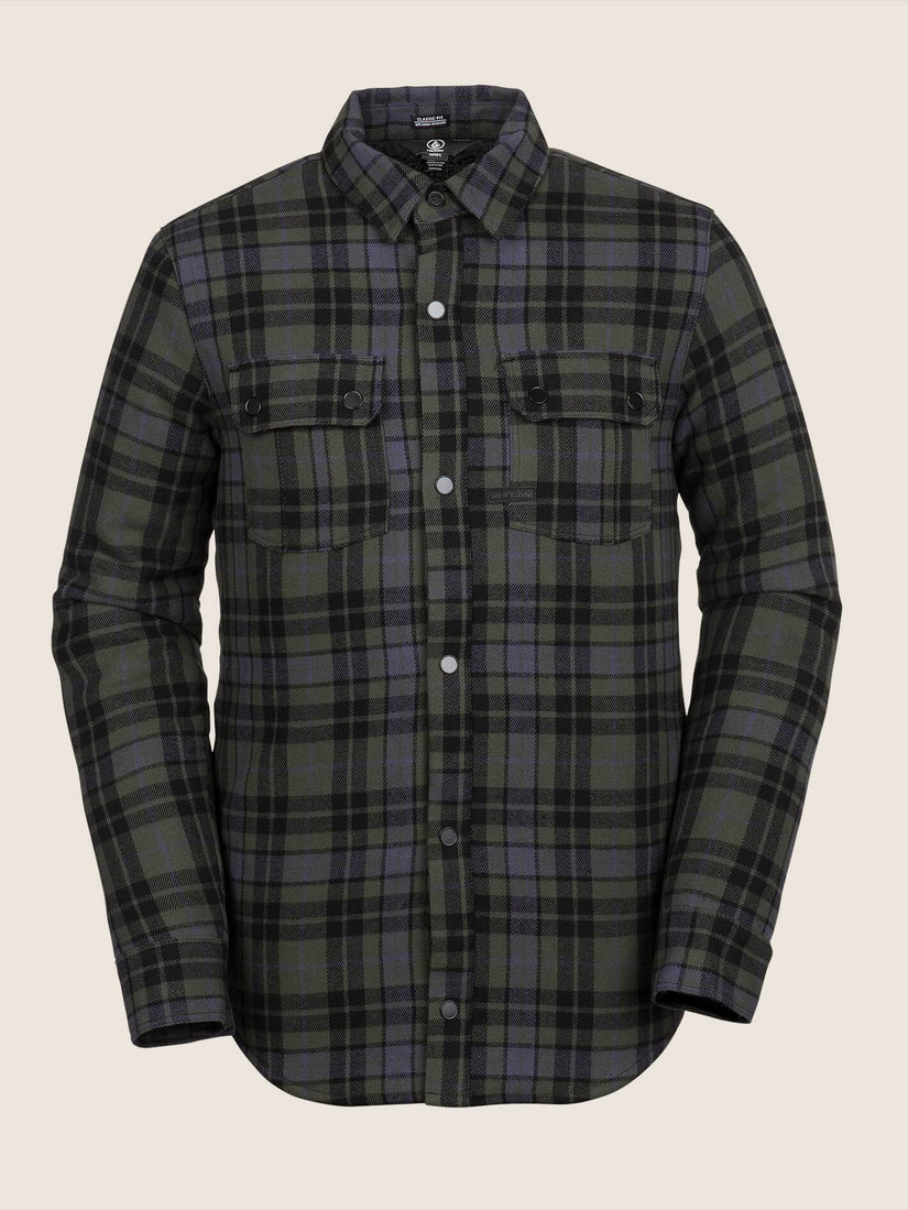 Sherpa Flannel Jacket - Black