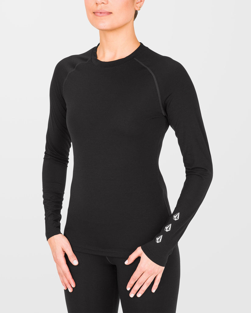 Camiseta primera capa W Merino Blend - Black